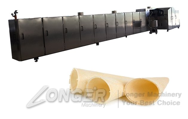 ice cream cones making line