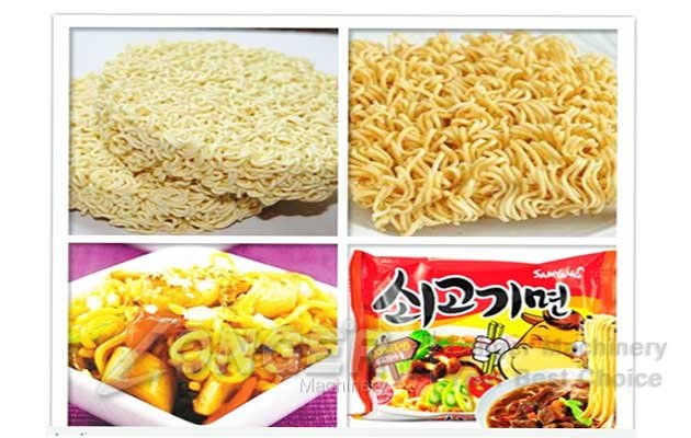 instant noodles making line
