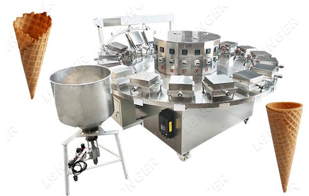 Crisp Ice Cream Waffle Cones Making Machine Manufacturer