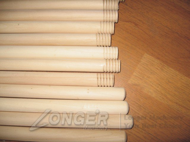 wood mop stick screw threads making machine