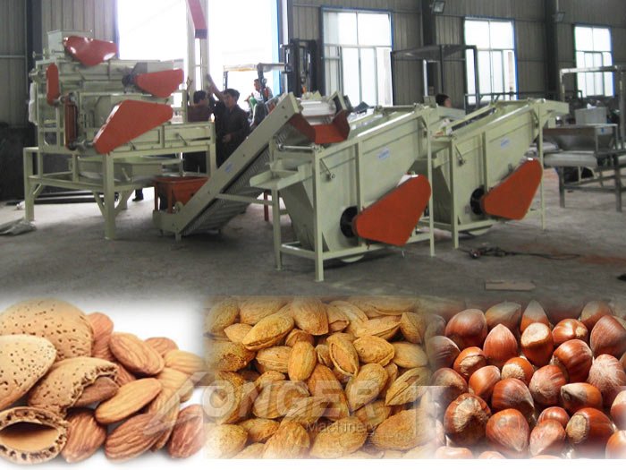 almond cracking shelling machine