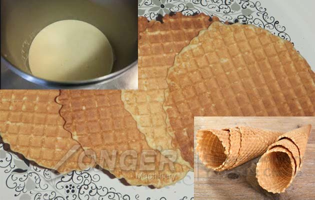 waffle cones processing