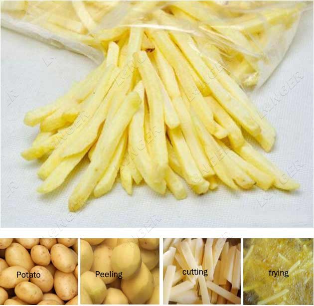 frozen french fries making machine
