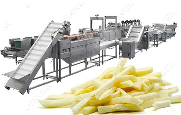 automatic half-fried frozen fries making machine