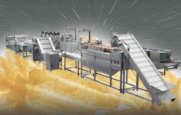 half-fried frozen french fries machine