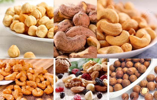 continuous nut roaster machine