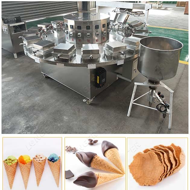 ice cream waffle baking machine
